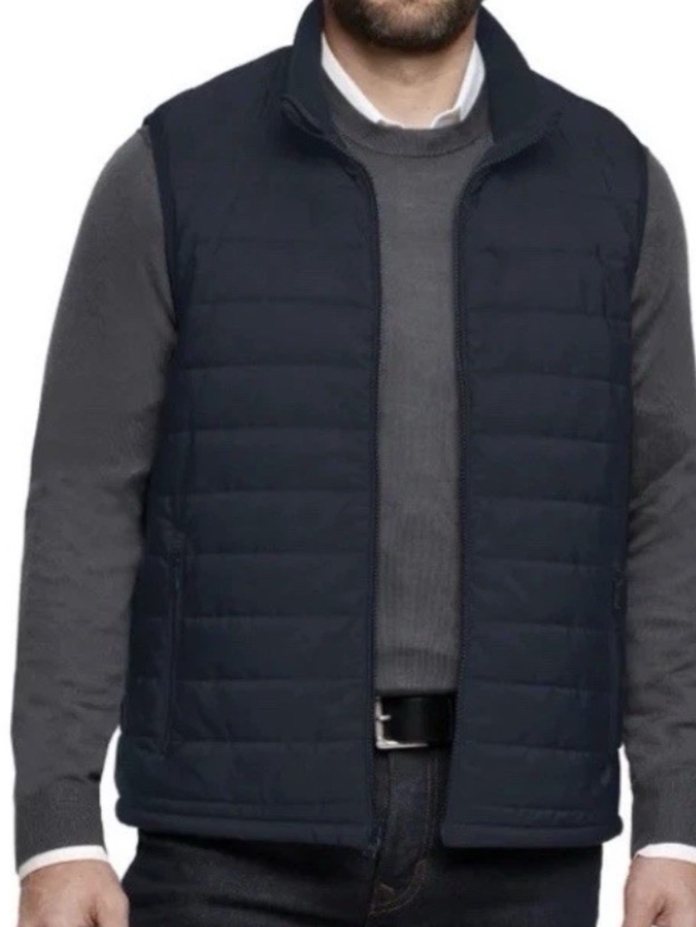 Banana Republic Men's Quilted Lightweight Vest Blue Size Large NWT